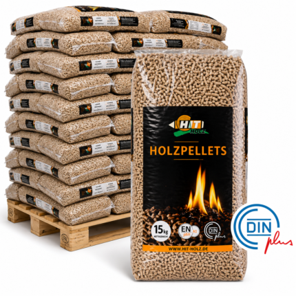 HIT Holzpellets Sackware 6mm ENplusA1, 66 x 15kg Palette
